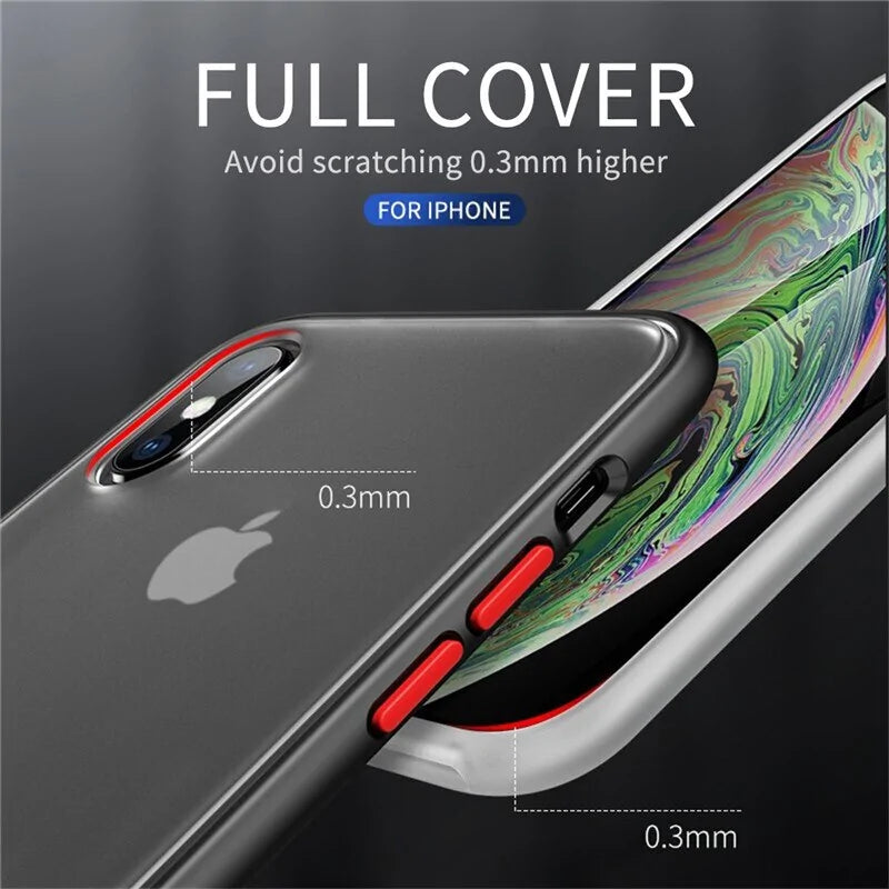 "ClearGuard" Shockproof Transparent Silicone Phone Case For iPhone