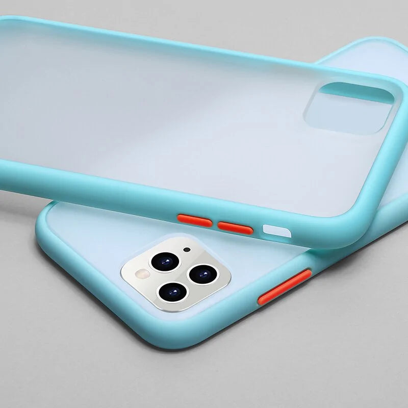 "ClearGuard" Shockproof Transparent Silicone Phone Case For iPhone