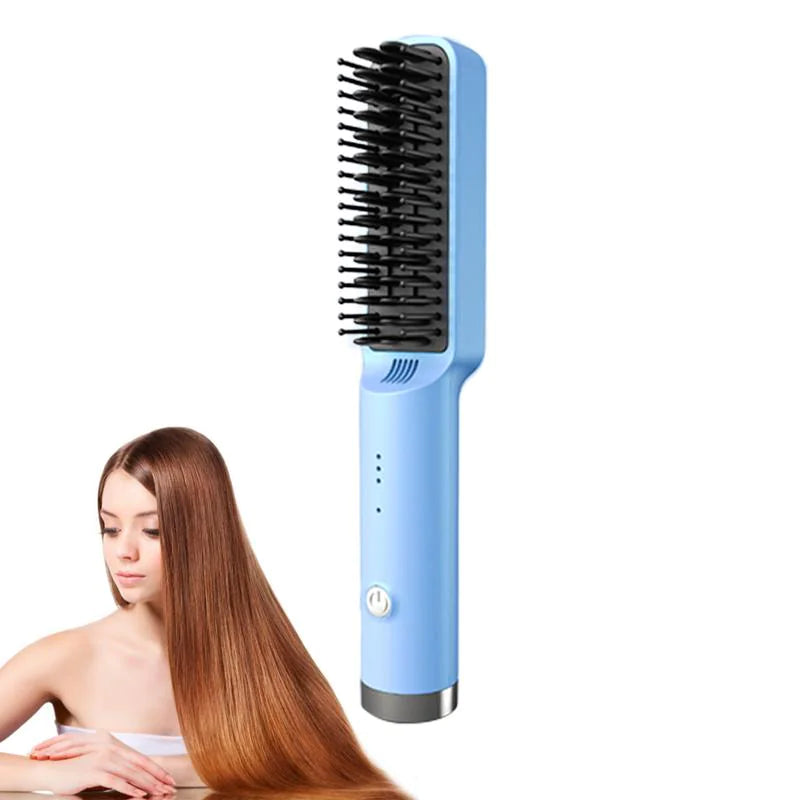 "HeatWave" Fast Heated Straightener Brush Hair