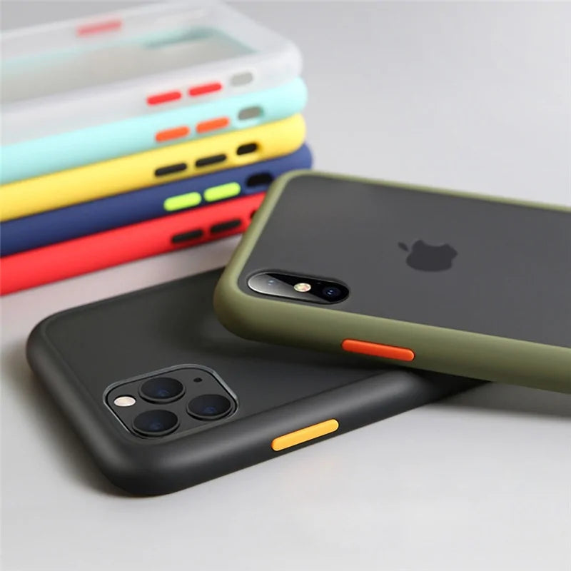 "ClearGuard" Shockproof Transparent Silicone Phone Case For iPhone