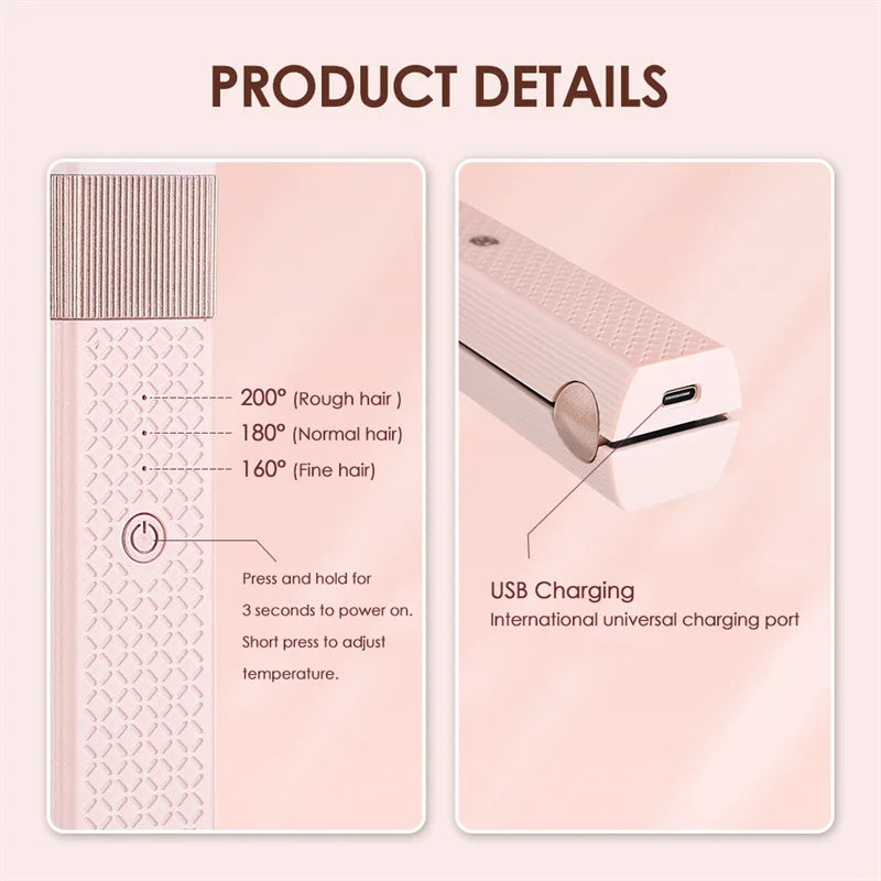 "GlamJet" Mini Wireless USB Straightener and Curler