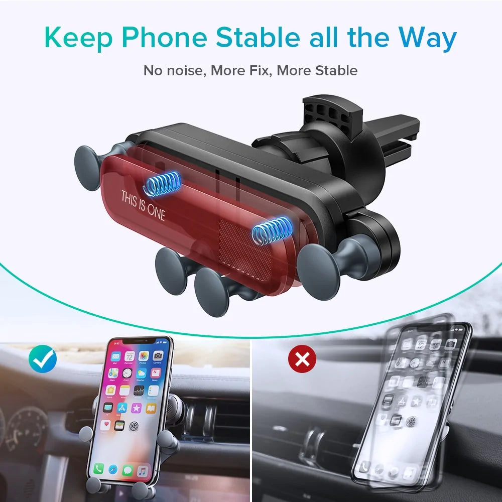 "GraviX" Gravity Car Phone Holder