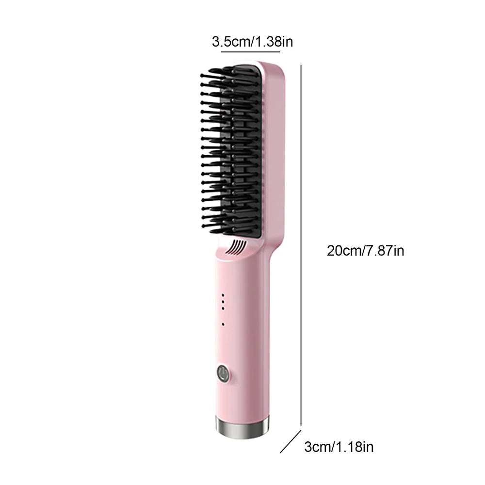 "HeatWave" Fast Heated Straightener Brush Hair