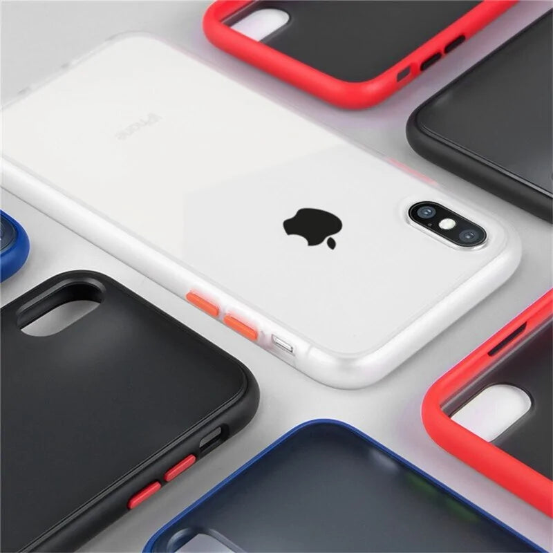 "ClearGuard" Shockproof Transparent Silicone Phone Case For iPhone