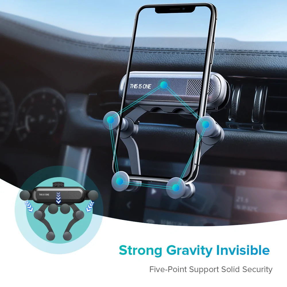 "GraviX" Gravity Car Phone Holder