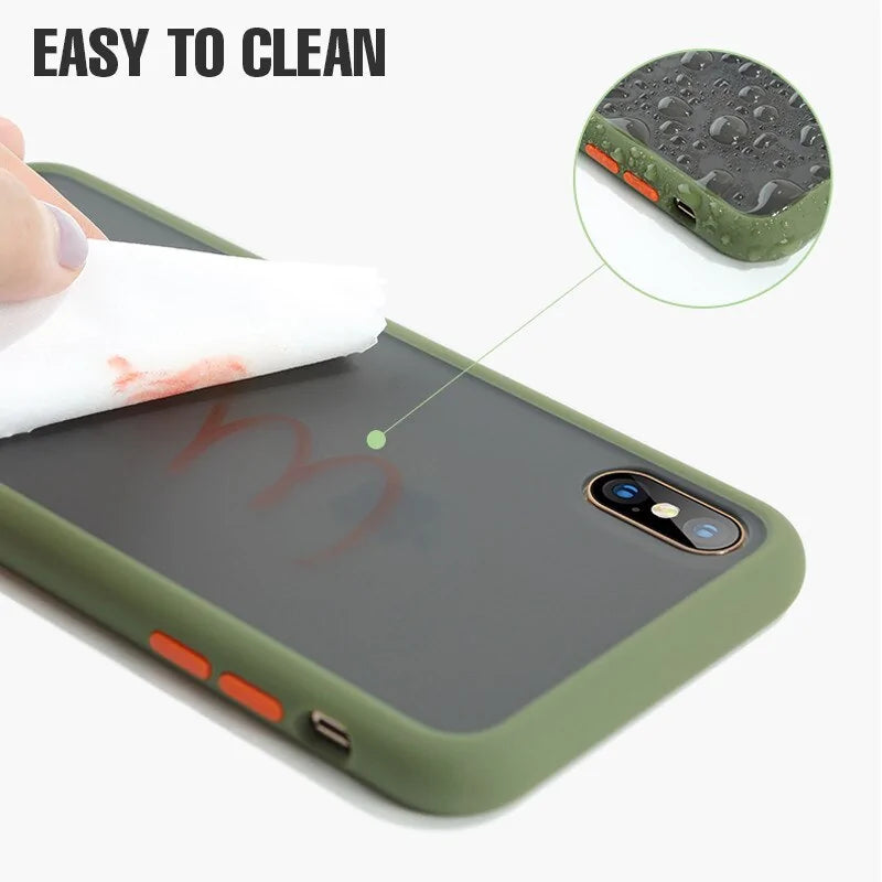 "ClearGuard" Shockproof Transparent Silicone Phone Case For iPhone