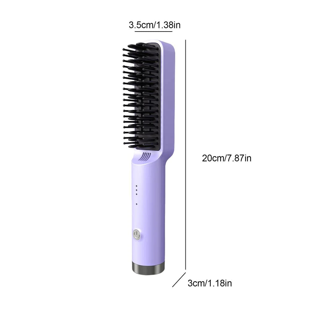 "HeatWave" Fast Heated Straightener Brush Hair